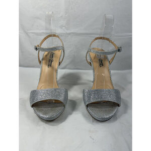 Badgley Mischka American Glamour Jeweled Ankle Strap Shoes size 7.5